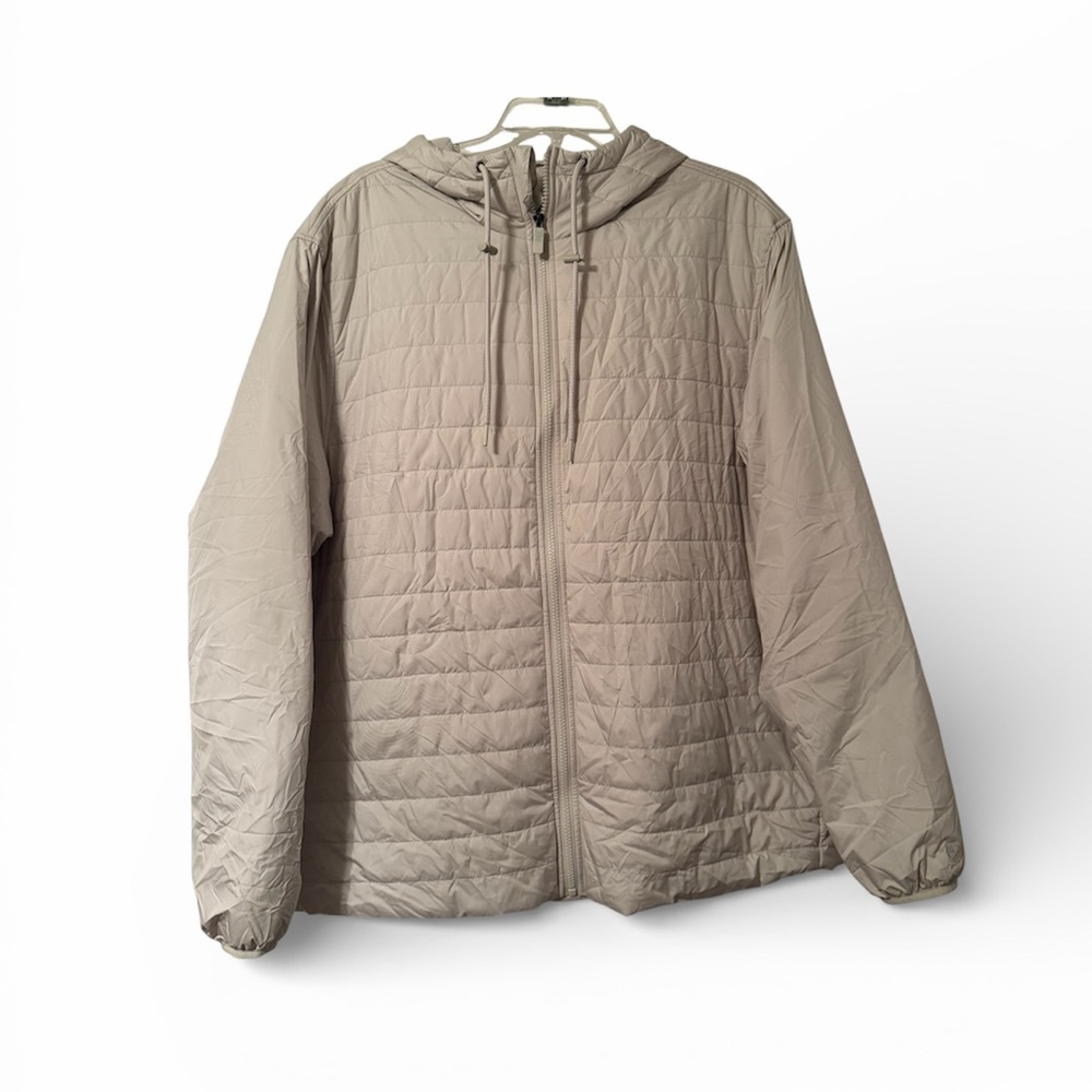 Daniel Cremieux Light Tan Hooded Jacket - lightweight packable XXL Spring coat